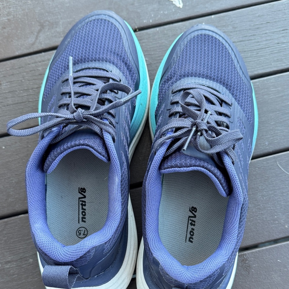 Navy and Teal Women's Athletic Shoes